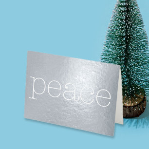 foil shimmer peace light typewriter text card