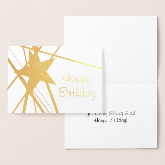 Foil Shining Star Birthday Card (Display)