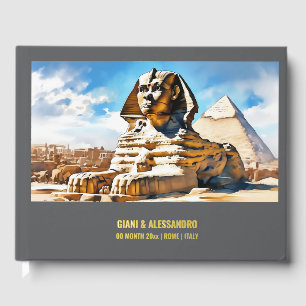 Foil Sphinx Egypt Cairo Giza watercolor travel Guest Book