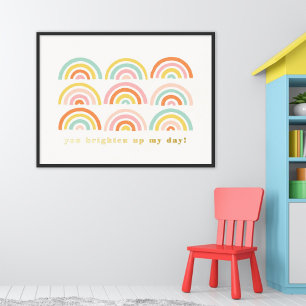 Foil Stamped Rainbows You Brighton My Day Poster