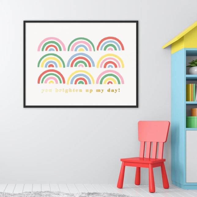 Foil Stamped Rainbows You Brighton My Day Poster (Créateur téléchargé)