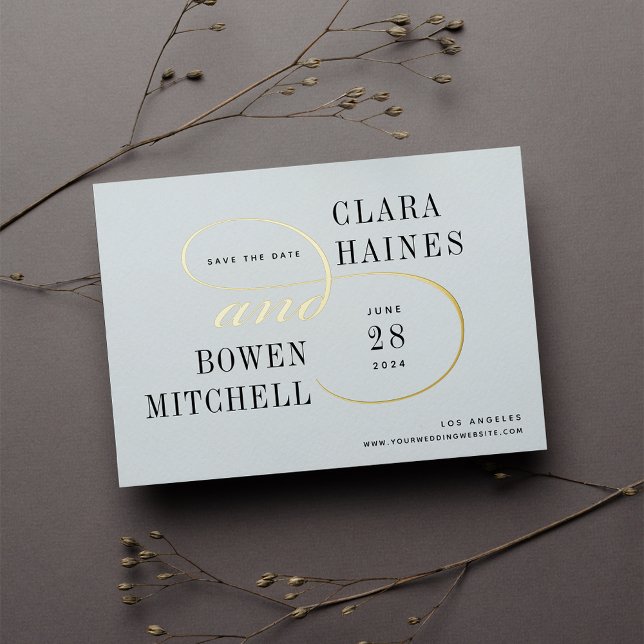 Foil Swash Save the Date Card (Creator Uploaded)