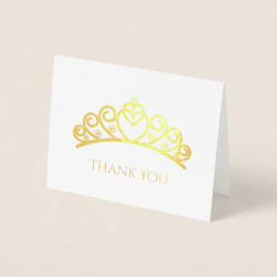 Foil Tiara Carte de remerciements