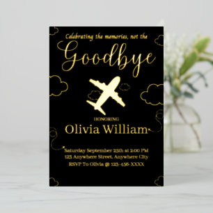 Foil Vous Voir Plus Tard Adieu Adieu Carte Invitat