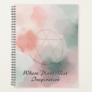 Foil & Watercolor Wash Art   Abstract Rose Gold Ge Planner