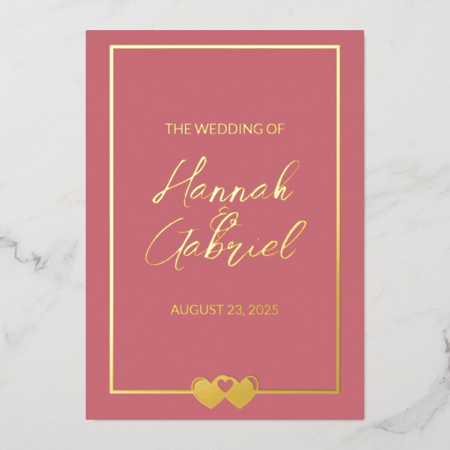 Foil Wedding Foil Invitation (Front)