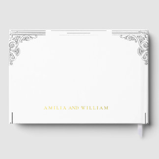 Foil Wedding Guest Book – Elegant Minimalist