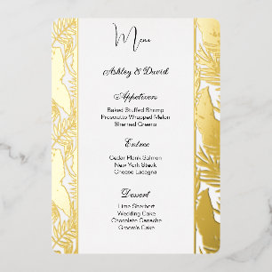 Foil Wedding Menu Card