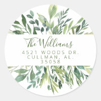 Foilage Return Address Label Seal