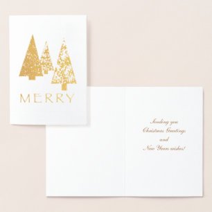 Foiled Merry Trees Christmas Card