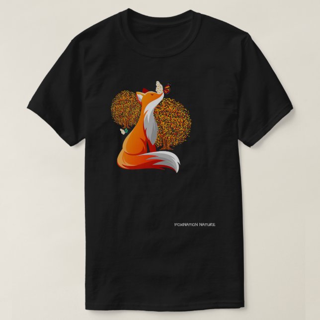 Foination Nature, autumn with fo and butterflies T-Shirt (Design Front)
