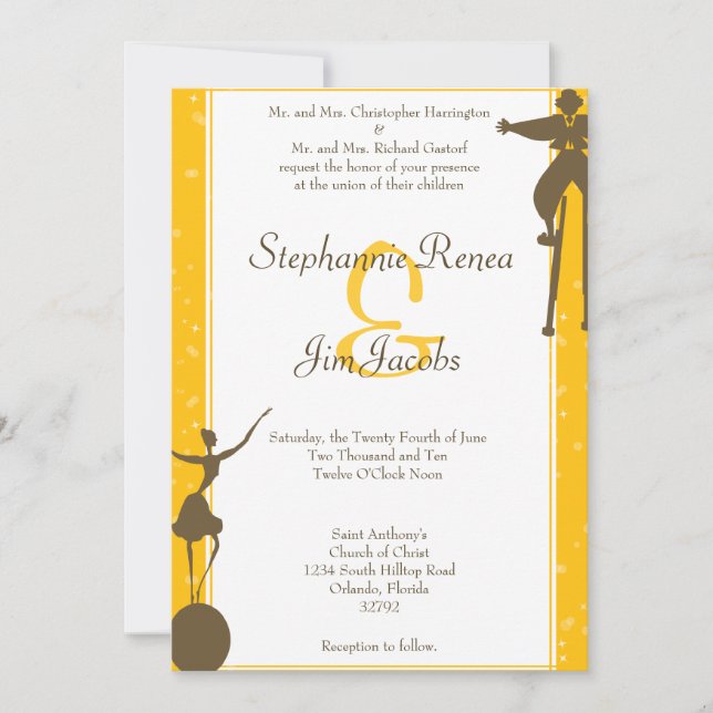 Foire du carnaval de Whimsical 5x7 Faire-part de m (Devant)