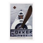 Fokker Schwerin WW1 Aviation Poster - large