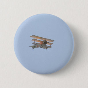 Fokker Tri-plane - Replica Of Red Baron 2 Inch Round Button