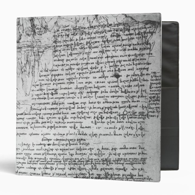 Fol.145v-b, page from Da Vinci's notebook Binder (Front/Inside)