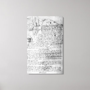 Fol.145v-b, page from Da Vinci's notebook Canvas Print