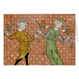 Fol.215v The Temptation: A Dancing Couple