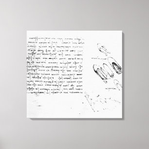 Fol. 49v from the Codex Arundel 263, 1490s-1518 Canvas Print