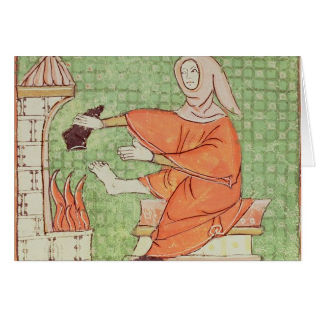 Fol.58r February: Warming by the Fire (Front Horizontal)