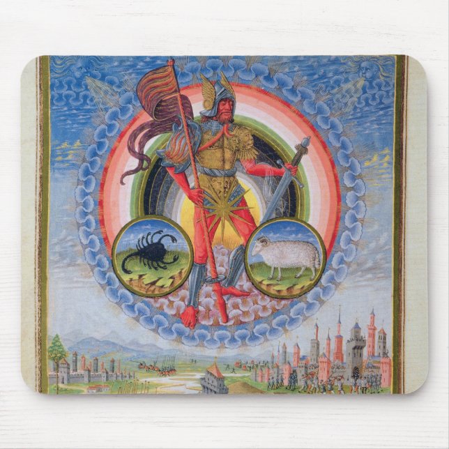 Fol.7v The Planet Mars, from 'De Sphaera', 1470 Mouse Pad (Front)