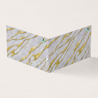 Fold card with gold design