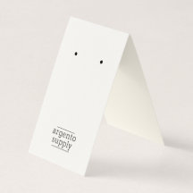 Fold Over Earring Card With Logo at Bottom