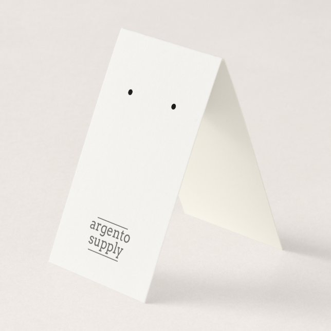 Fold Over Earring Card With Logo at Bottom (Front)