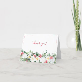 Foldable Floral Thank You Card