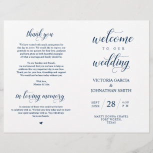 Foldable Welcome to our Wedding Ceremony