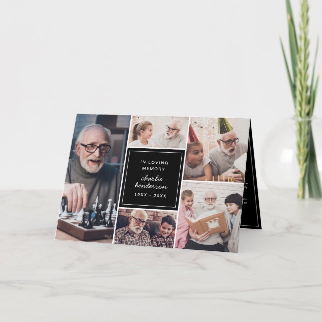 Folded 5-Photo In Loving Memory Funeral/Memorial Program (Front)