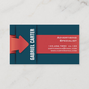 Folded Arrow - Style 1 Business Card