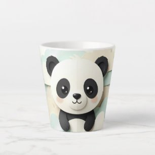 Folded Baby Panda Cute Origami Latte Mug