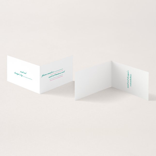 folded business card (Inside and Outside)