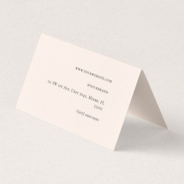 Folded Business Card (Back)