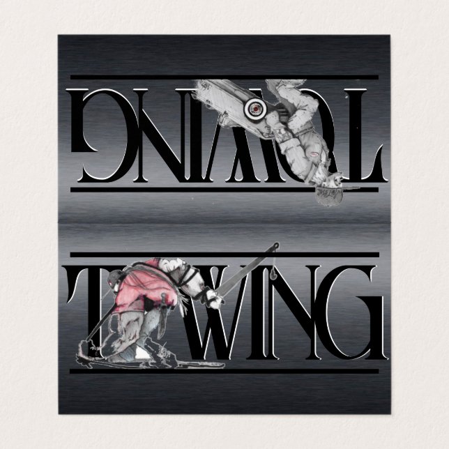 Folded Business Card (Outside Unfolded)