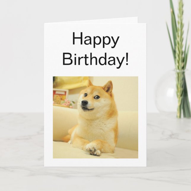 Folded Card Doge Dog Meme (Front)