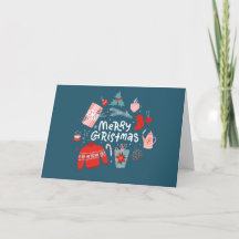 Folded christmas card