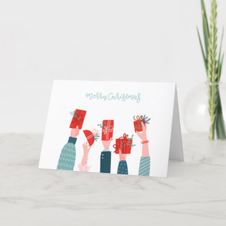 Folded christmas card
