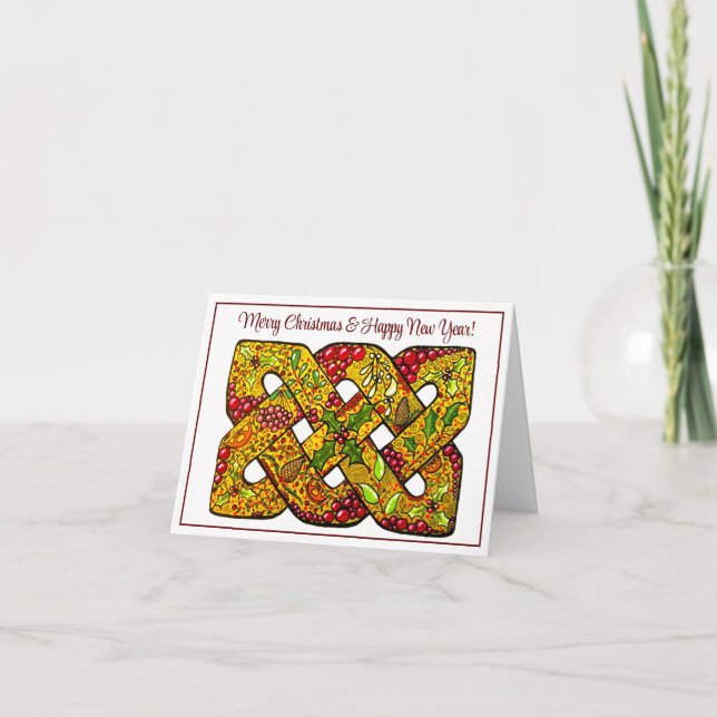 Folded Christmas Card printed from original art (Front)