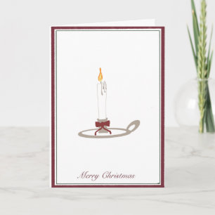 Folded Christmas Greeting Card (candle)