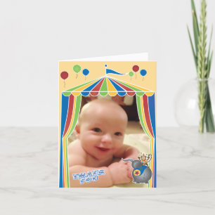 Folded Circus Thank You Notes with Your Photo