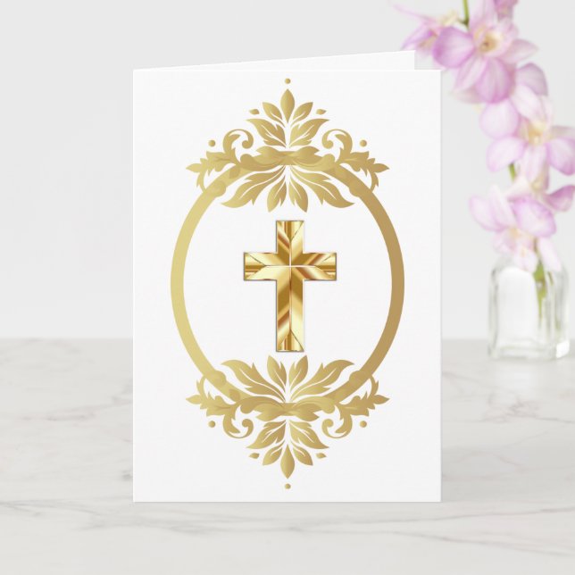 Folded Condolences Greeting Card (Orchid)