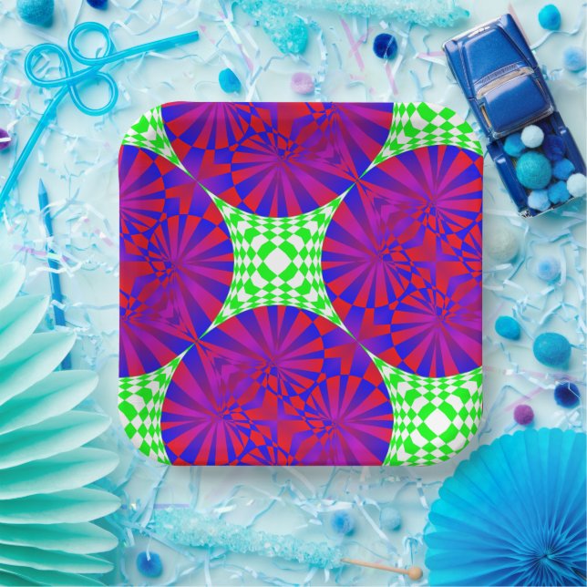 Folded Dimensions by Kenneth Yoncich Paper Plate (Party)