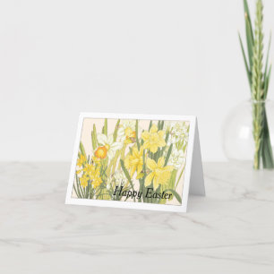 Folded Easter Daffodils Greeting Card