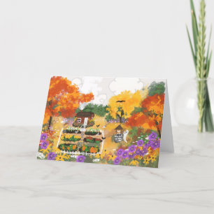 Folded fall notecard