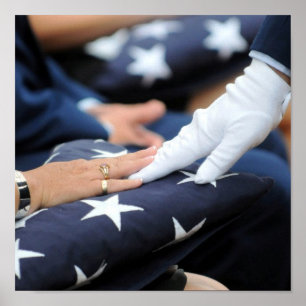 Folded Flags Memorial Poster