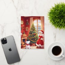 Folded Foil Christmas Card