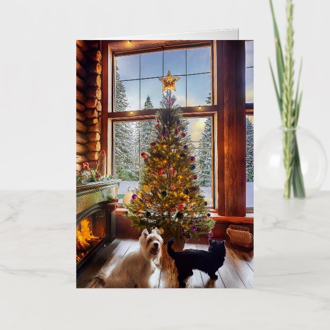 Folded Foil Christmas Card (Front)