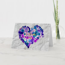 Folded Foil I LOVE US Card