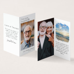 Folded Forever in Our Hearts Memorial Prayer Card